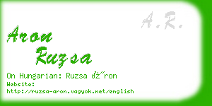 aron ruzsa business card